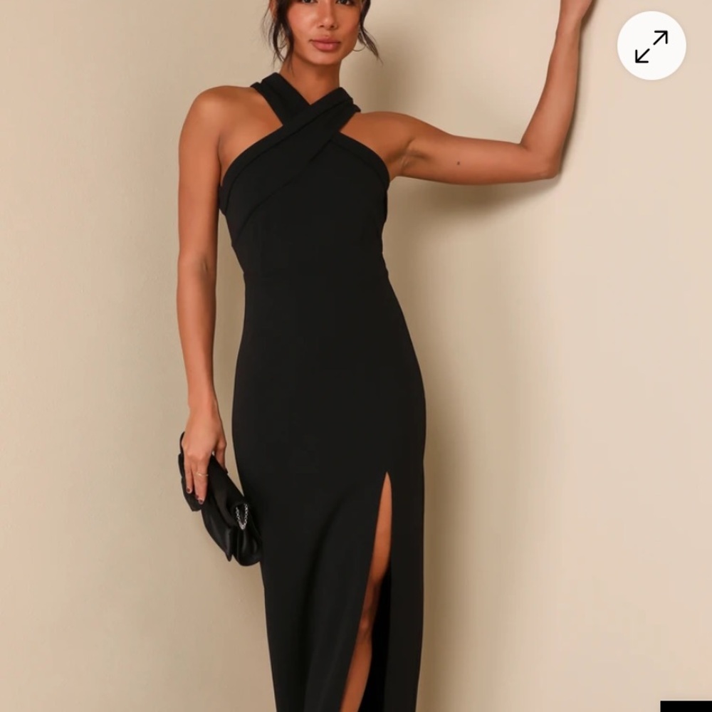 Lulu's Black Strapless Dress